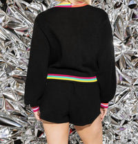 Queen Of Sparkles - Pearl Snowman Cardigan - black - cardigans - clothing
