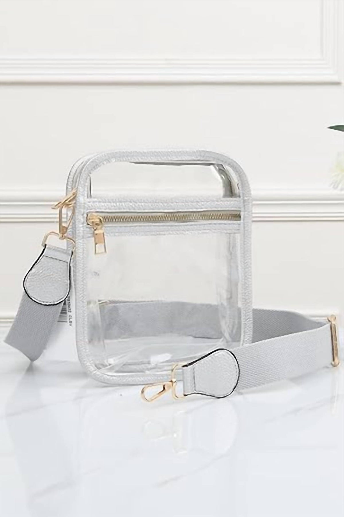 Queens Designs - Clear Square Crossbody Bag