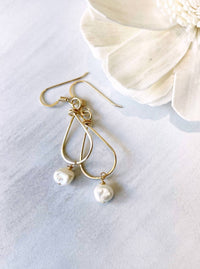 Quinn Sharp Jewelry - Small Teardrop Freshwater Pearl Earrings - earrings - jewelry - pearl