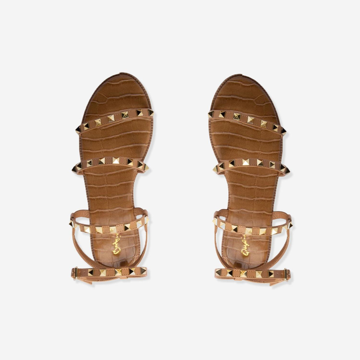 Qupid - Women's Studded Strappy Sandals