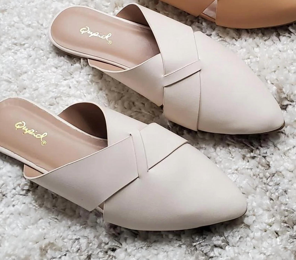 Qupid - Women's Swirl Ballerina Mules