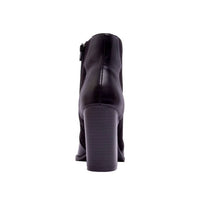 Qupid - Women's Western Chic Block Heel Booties - ankle - boots - black - booties