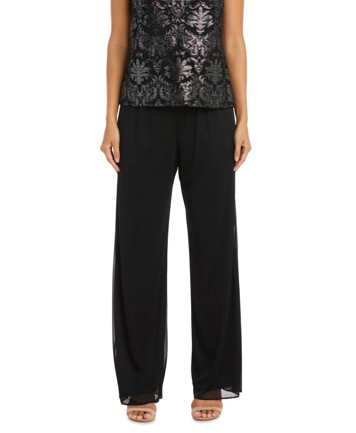 R&M Richards - 3-Piece Beaded Neck Duster Pants Set
