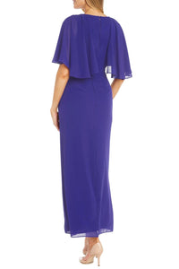 R&M Richards - Long Chiffon Caplet Evening Dress