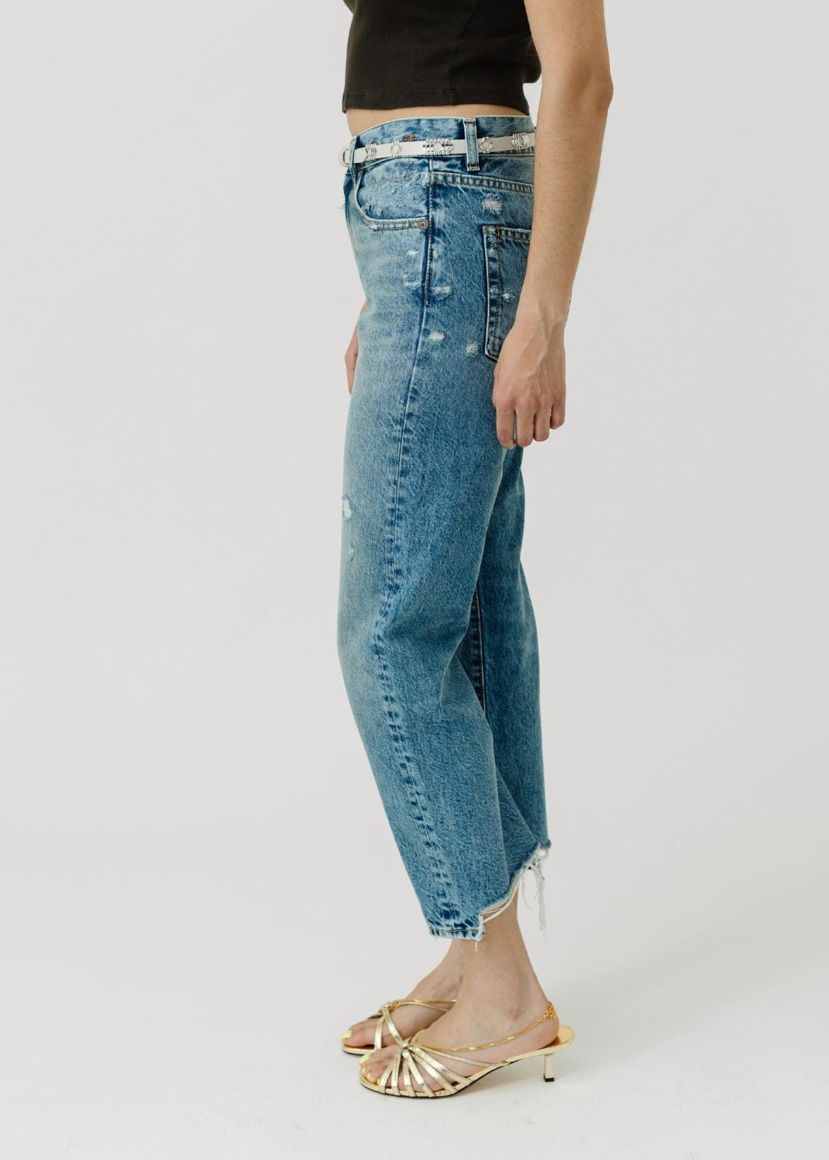 R13 - Low Rise Boyfriend Jeans