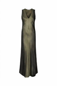 Rabens Saloner - Graffiti Bias Dress - clothing - dresses - green