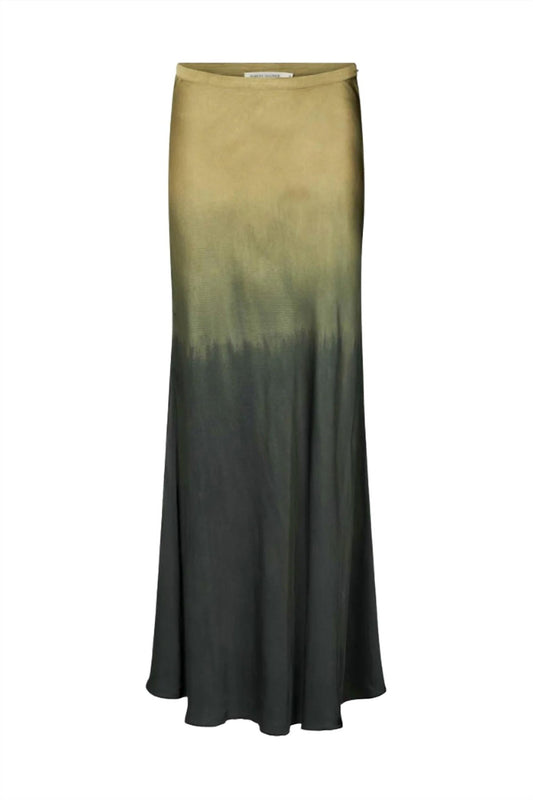 Rabens Saloner - Women's Flow Bias Skirt - clothing - green - knee - length - skirts