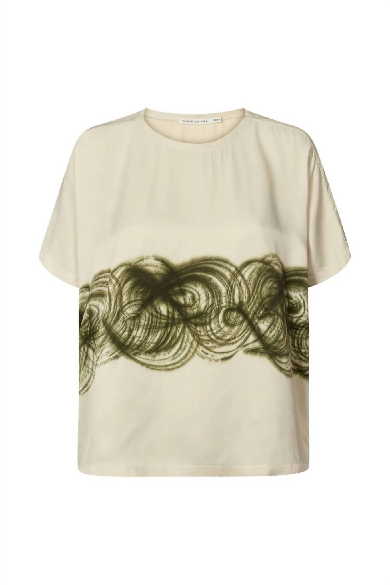 Rabens Saloner - Women's Rabens Swirl Tee - clothing - graphic - green