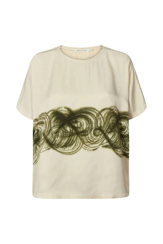 Rabens Saloner - Women's Rabens Swirl Tee - clothing - graphic - green