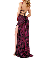 Rachel Allan - Embellished Strappy Prom Dress - clothing - dresses - patterned