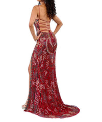 Rachel Allan - Fully Beaded Tulle Prom Dress - clothing - dresses - patterned
