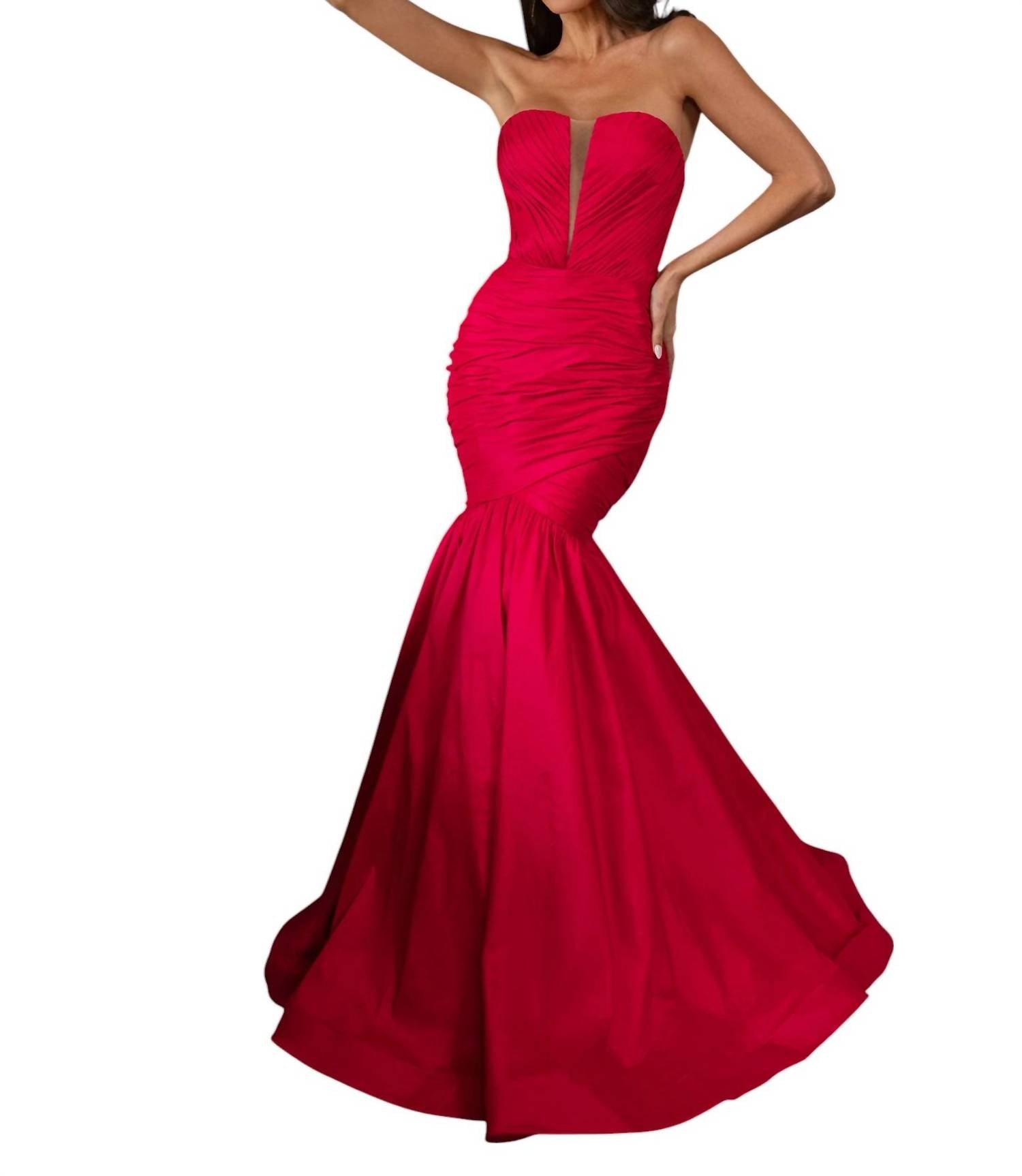 Rachel Allan - Luxurious Taffeta Mermaid Prom Dress - clothing - dresses - patterned