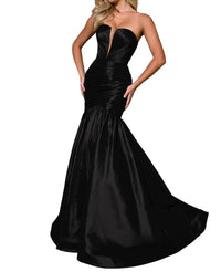 Rachel Allan - Luxurious Taffeta Mermaid Prom Dress - black - clothing - dresses