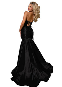 Rachel Allan - Luxurious Taffeta Mermaid Prom Dress - black - clothing - dresses