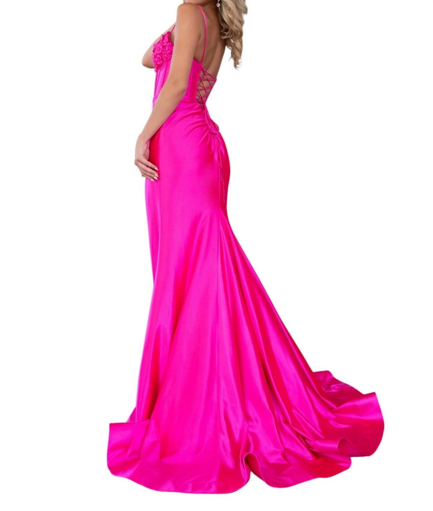 Rachel Allan - Luxurious V - neck Fitted Prom Dress - clothing - dresses - pink