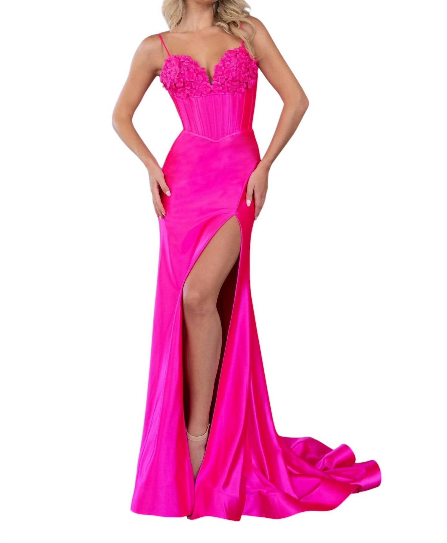 Rachel Allan - Luxurious V - neck Fitted Prom Dress - clothing - dresses - pink
