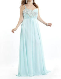 Rachel Allan - One Shoulder Chiffon Gown