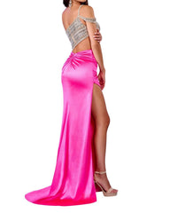Rachel Allan - One - shoulder Dazzling Stone Prom Dress - clothing - dresses - patterned