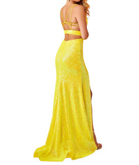 Rachel Allan - Open Strappy Back Prom Dress - clothing - dresses - patterned
