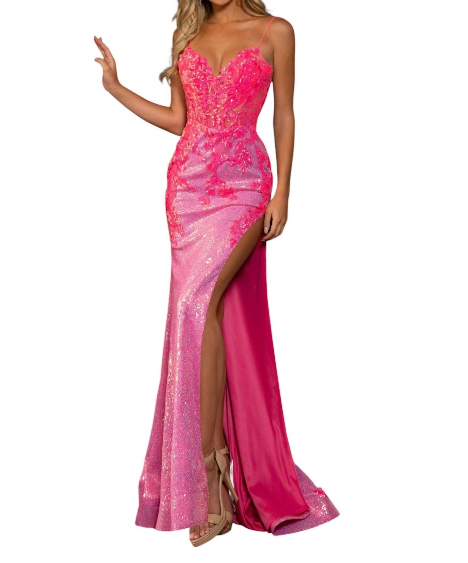 Rachel Allan - Sequin Showstopper Prom Dress - clothing - dresses - patterned