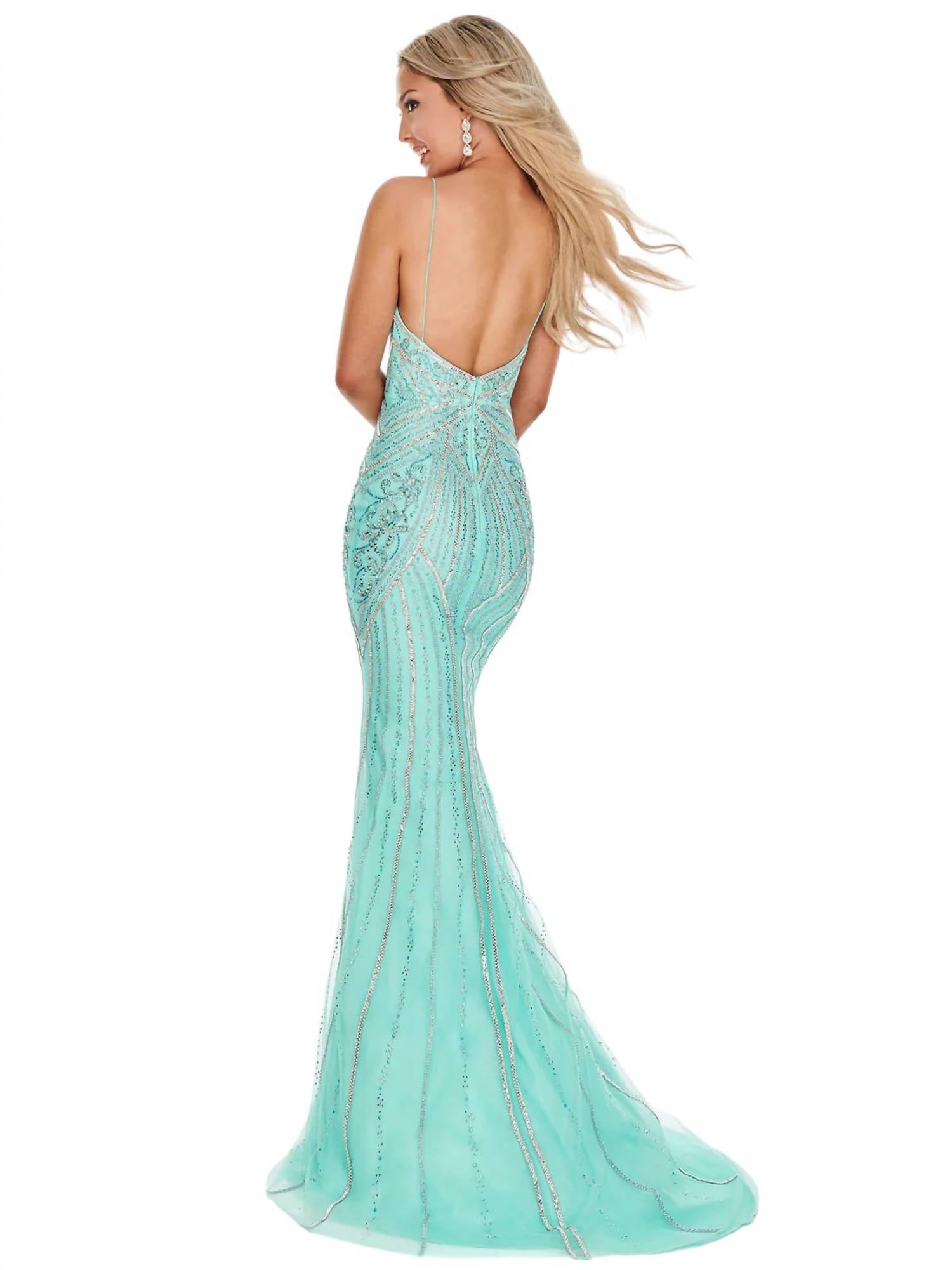 Rachel Allan - Sexy Back Prom Dress - clothing - dresses - green