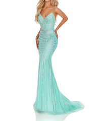Rachel Allan - Sexy Back Prom Dress - clothing - dresses - green