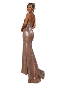 Rachel Allan - Strapless Sweetheart Prom Dress - beige - clothing - dresses