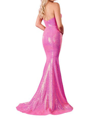 Rachel Allan - Strapless Sweetheart Prom Dress - clothing - dresses - patterned