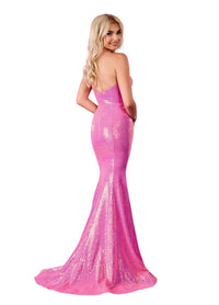 Rachel Allan - Strapless Sweetheart Prom Dress - clothing - dresses - patterned