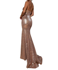 Rachel Allan - Strapless Sweetheart Prom Dress - beige - clothing - dresses