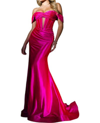 Rachel Allan - Sweetheart Off Shoulder Prom Dress - clothing - dresses - pink