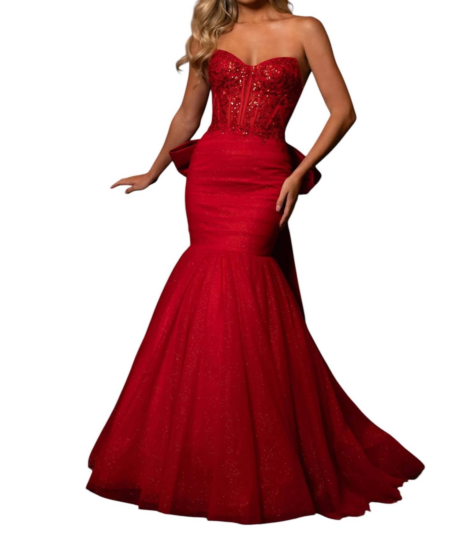 Rachel Allan - Sweetheart Off Shoulder Prom Dress - clothing - dresses - patterned