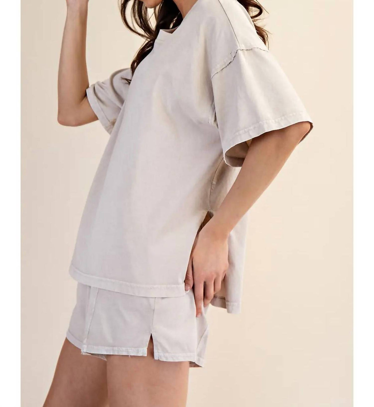 Rae Mode - Amber Mineral Washed Side Slit Short Set