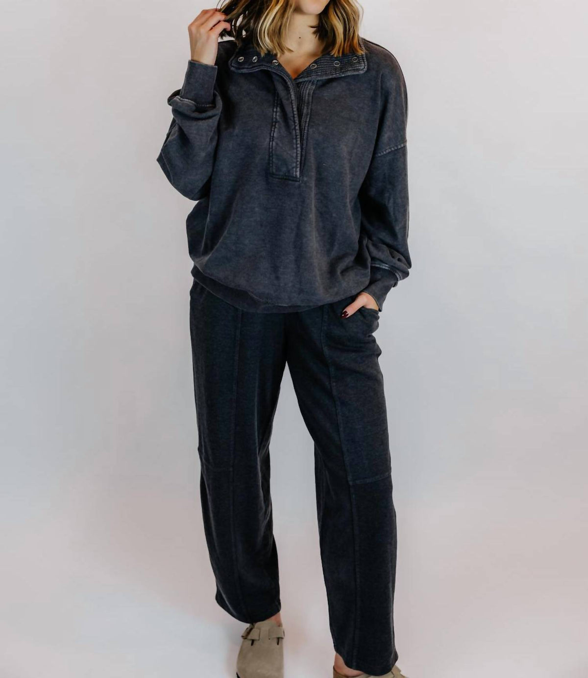Rae Mode - Avia Mineral Washed Pullover & Barrel Pant Set