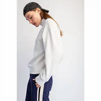 Rae Mode - Modal Scuba Quarter Zip Long Sleeve Top