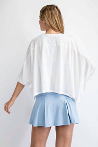 Rae Mode - Oversized Twisted Sleeve Tee