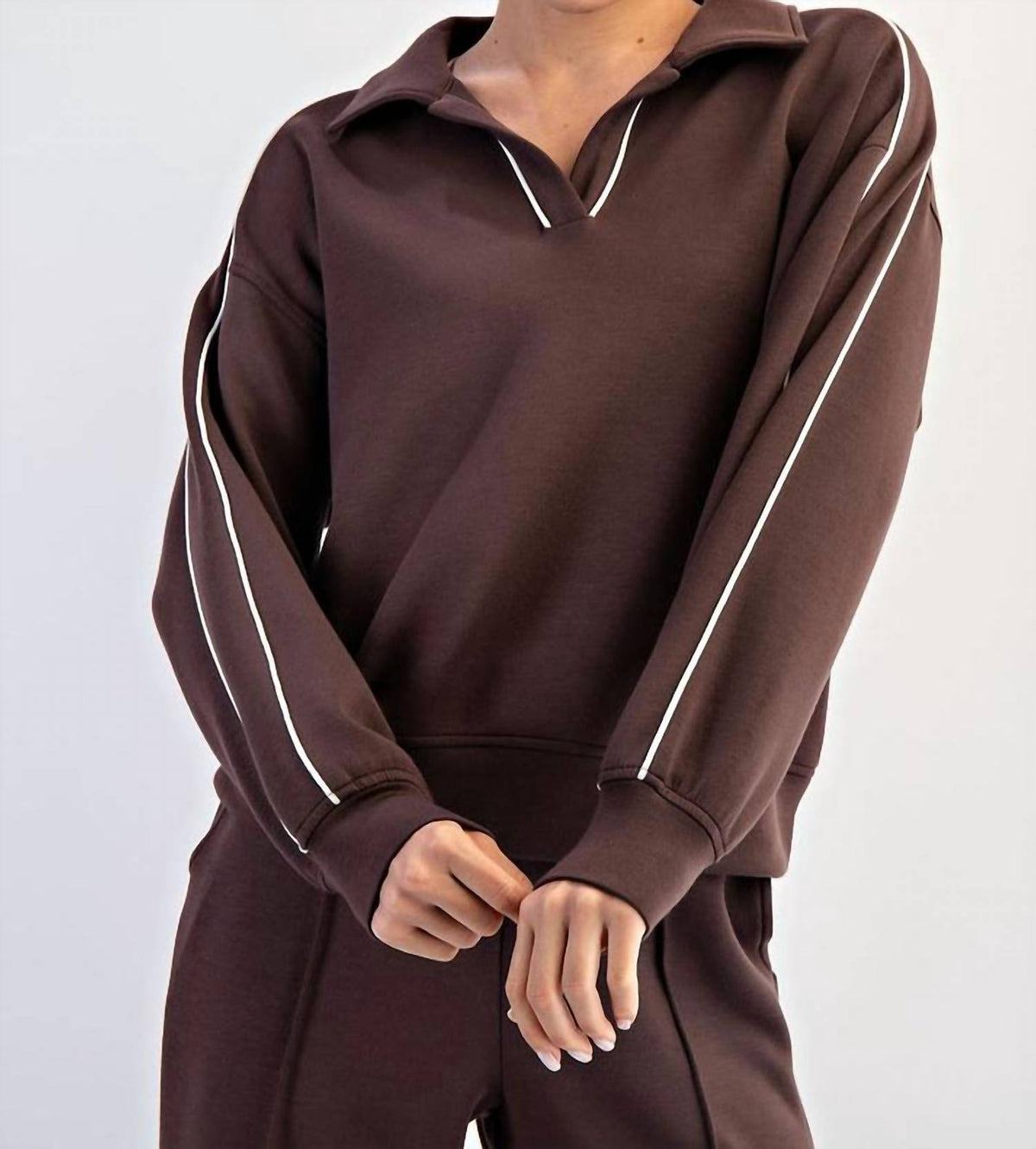 Rae Mode - Polo Double Piping Top