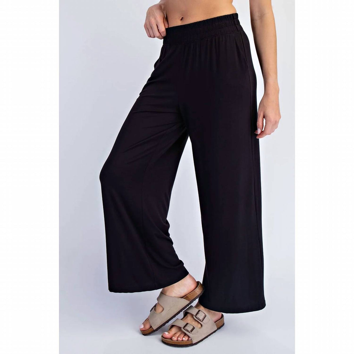 Rae Mode - Viscose Modal Cropped Wide Leg Pants