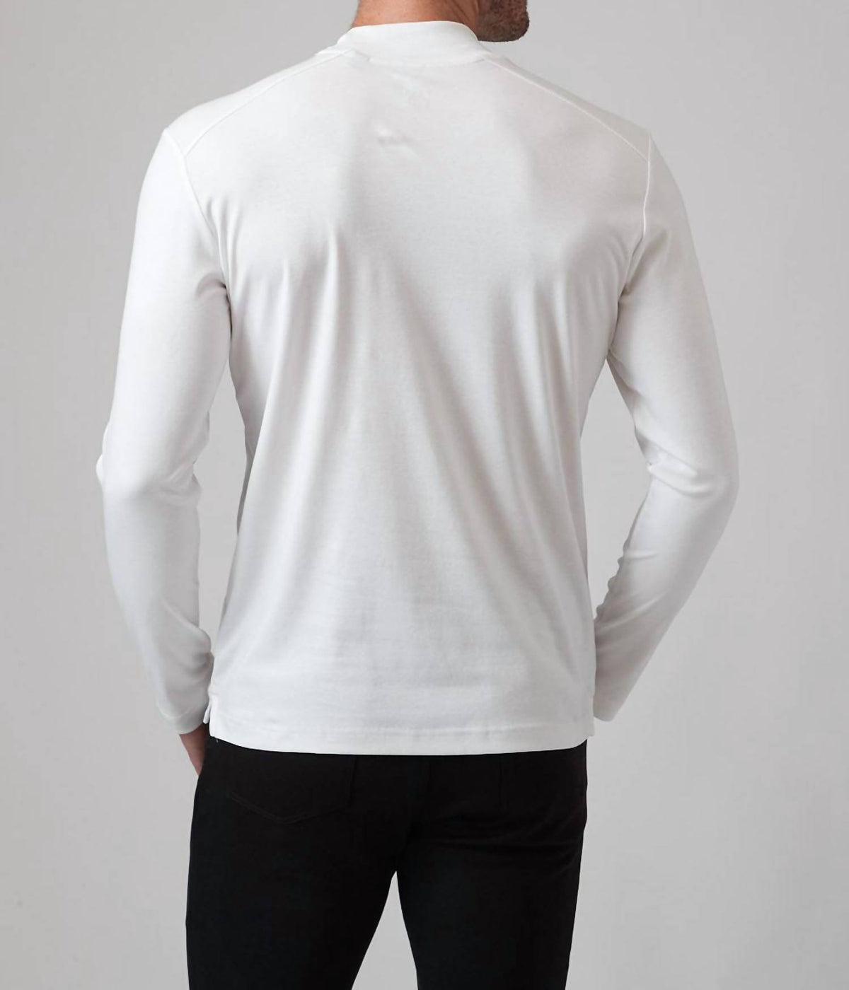 Raffi - Aqua Cotton Mock Neck Top