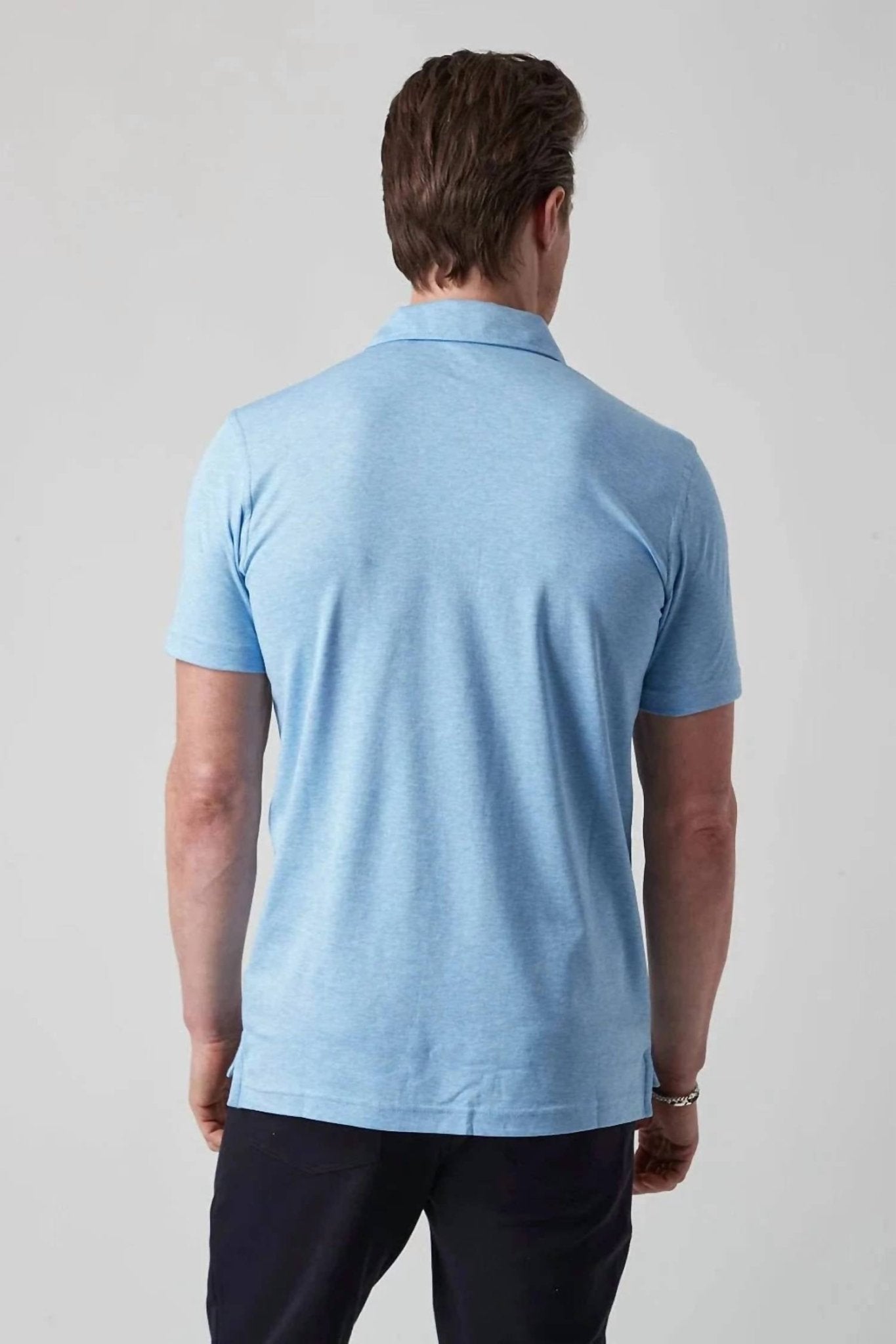 Raffi - Men's Short Sleeve Polo Shirt - blue - clothing - cotton