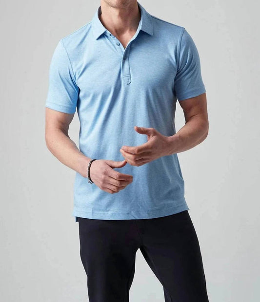 Raffi - Men's Short Sleeve Polo Shirt - blue - clothing - cotton