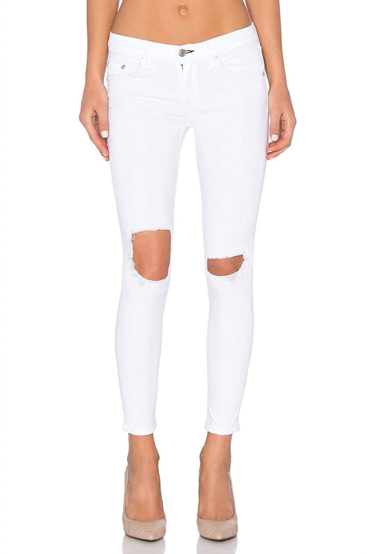 Bright Capri Jean with Holes