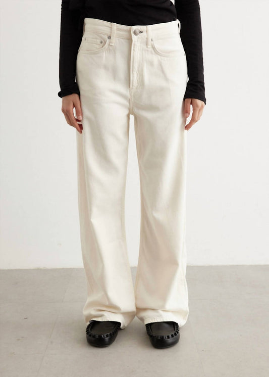 Rag & Bone - Featherweight Logan Mid Rise Wide Leg Jean - clothing - cotton - blend - flare