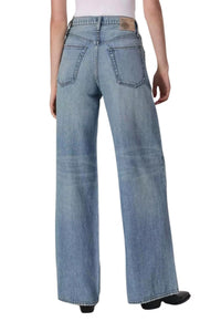 Rag & Bone - Featherweight Sofie Wide - leg Jean - blue - clothing - cotton - blend