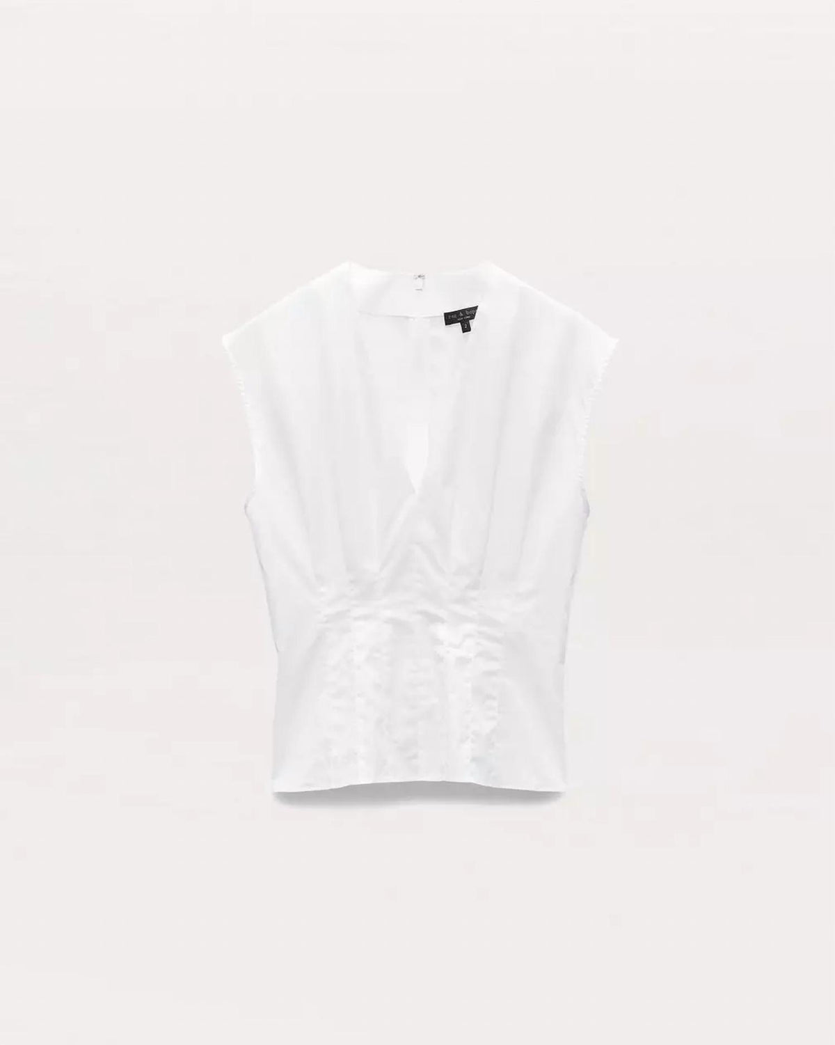 Rag & Bone - Ines Poplin Top In White