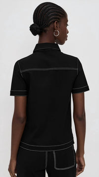 Rag & Bone - Irina Contrast Stitch Polo