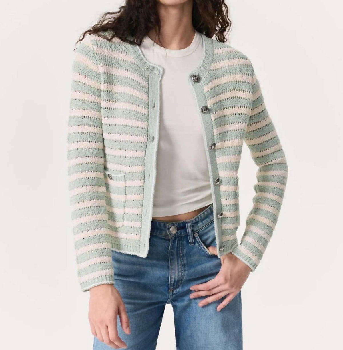 Rag & Bone - Jace Striped Cotton-blend Lady Cardigan