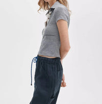 Rag & Bone - Knit Button Stripe Polo Tee