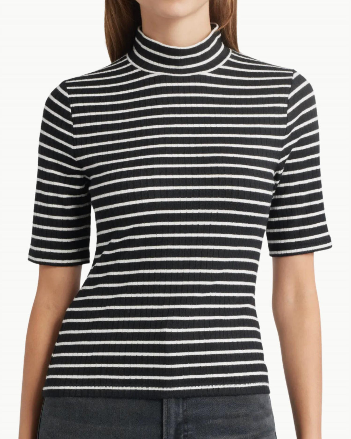 Rag & Bone - Knit Stripe Rib Tee Top