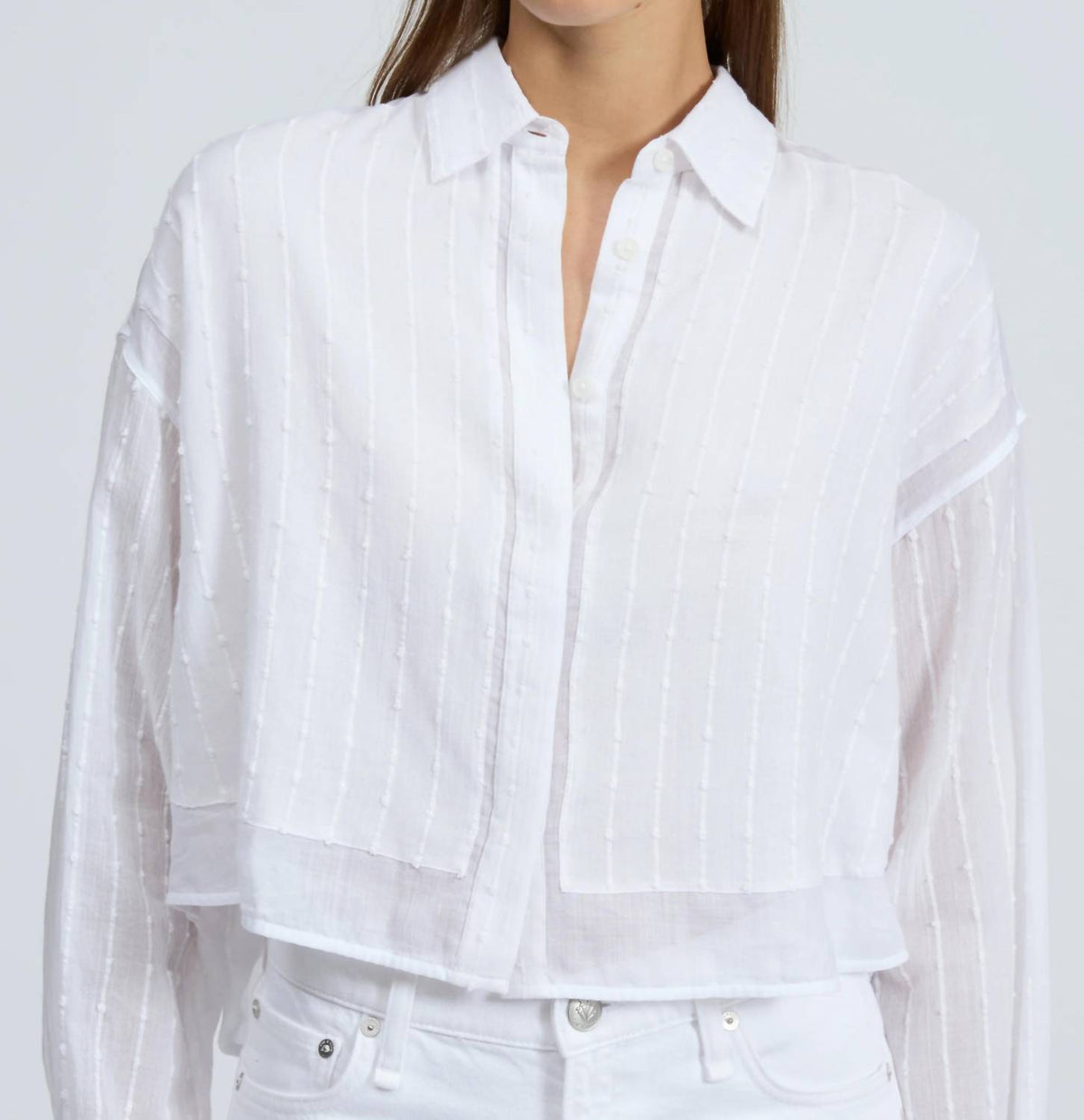 Rag & Bone - Marin Long Sleeve Combo Shirt